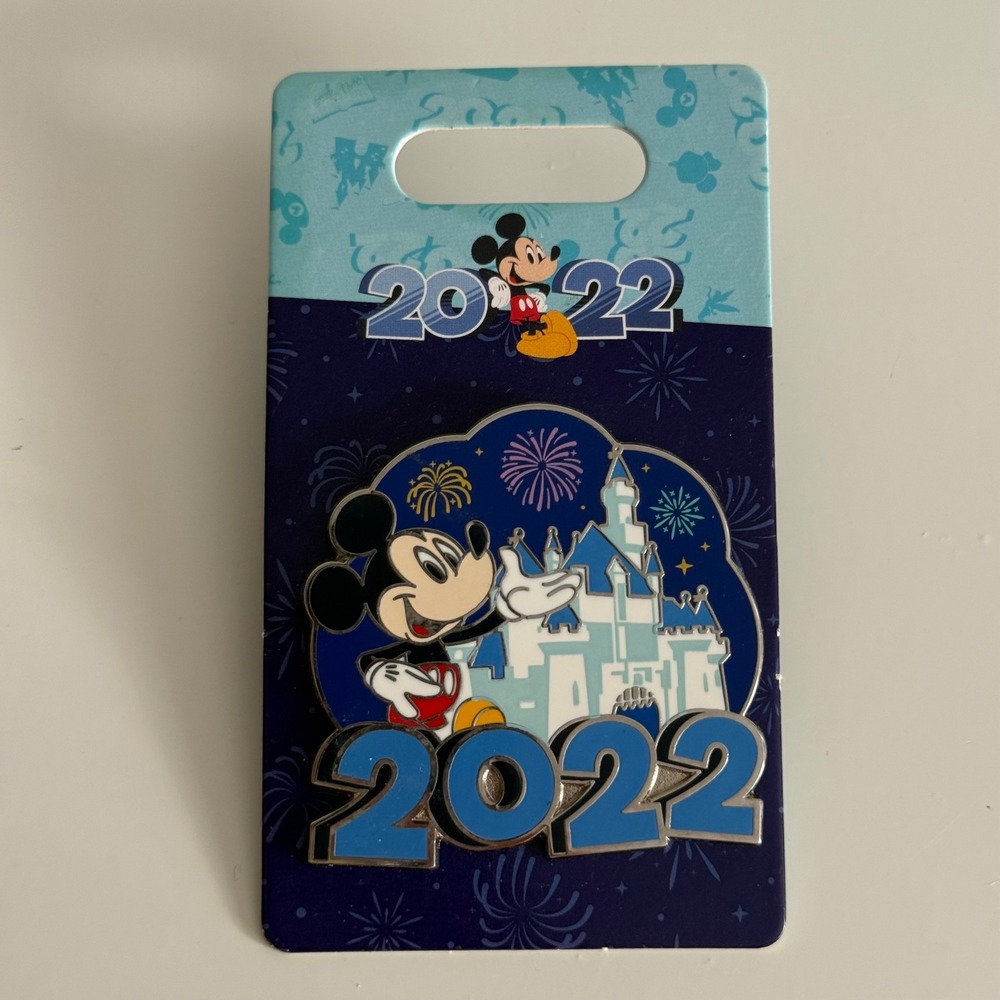 Disney Parks Mickey Mouse Firework Sleeping Beauty Castle 2022 Trading Pin New
